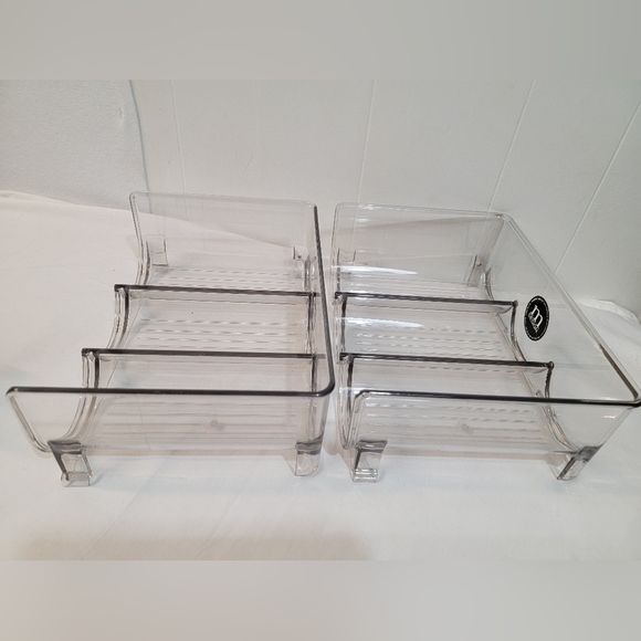 MDESIGN Plastic Stackable Clear Wine,Water Bottle,Storage Organizer Rack, Setof2 - Picture 4 of 7